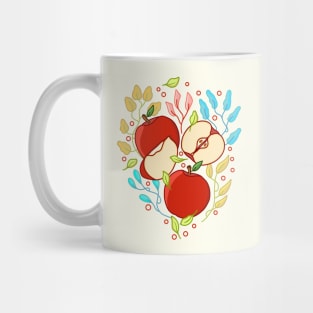 Apple Fruits Floral Mug